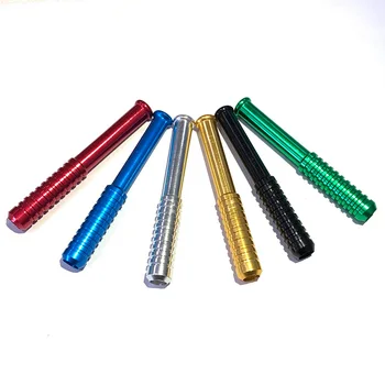 

48pcs/lot New Creative Aluminum Metal Pipes Mini Portable Pocket Baseball Smoke Pipe Concealed Tube for Hidden Smoker