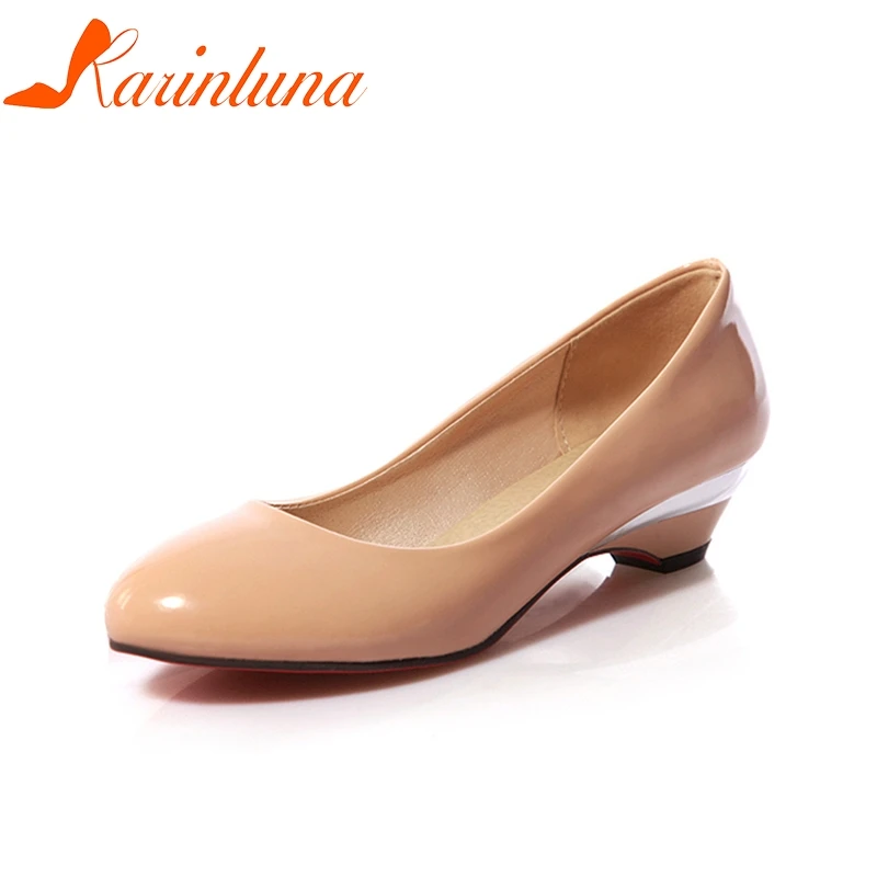 

KARINLUNA 2019 Plus Size 32-48 Customized Slip On Office Lady Spring Shoes Women Pumps Elegant Comfortable Woman Shoes