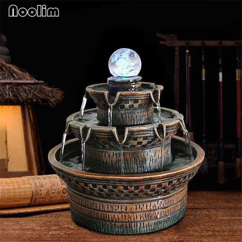 

Feng Shui Water Fountain LED Ball Office Opening Housewarming Gift Tabletop Decorative Ornaments Home Fneg Shui Decoration