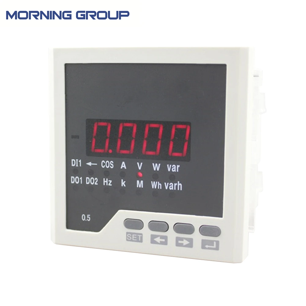 

D3 factory price panel size 96*96 digital ammeter voltmeter multimeter with rs485 for distribution box AC220V