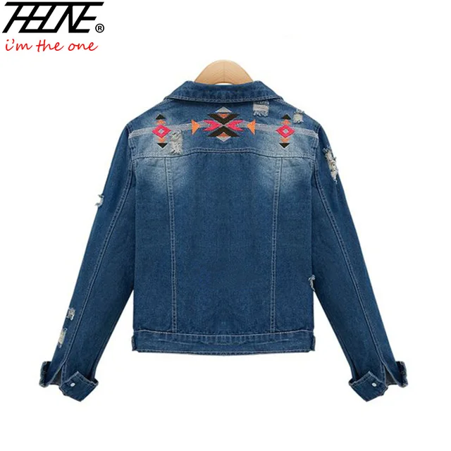 jaqueta jeans etnica