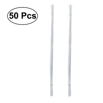 

50pcs 24 Gauge White Floral Wire Stem Handmade Artificial Flower Arrangement Supplies for DIY Craft