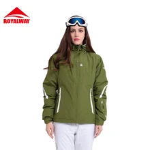 ROYALWAY Women Ski Jacket Outdoor Waterproof Windroof Snowboard Jacket Free Shipping Winter High Quality Safety#RFSL4492G