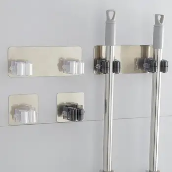 

Wall Hooks Magic Strong Suction Cup Bathroom Mop Rack Clip Sucker Hanger Kitchen Tools Holder Hook Accessories Storage Hangers