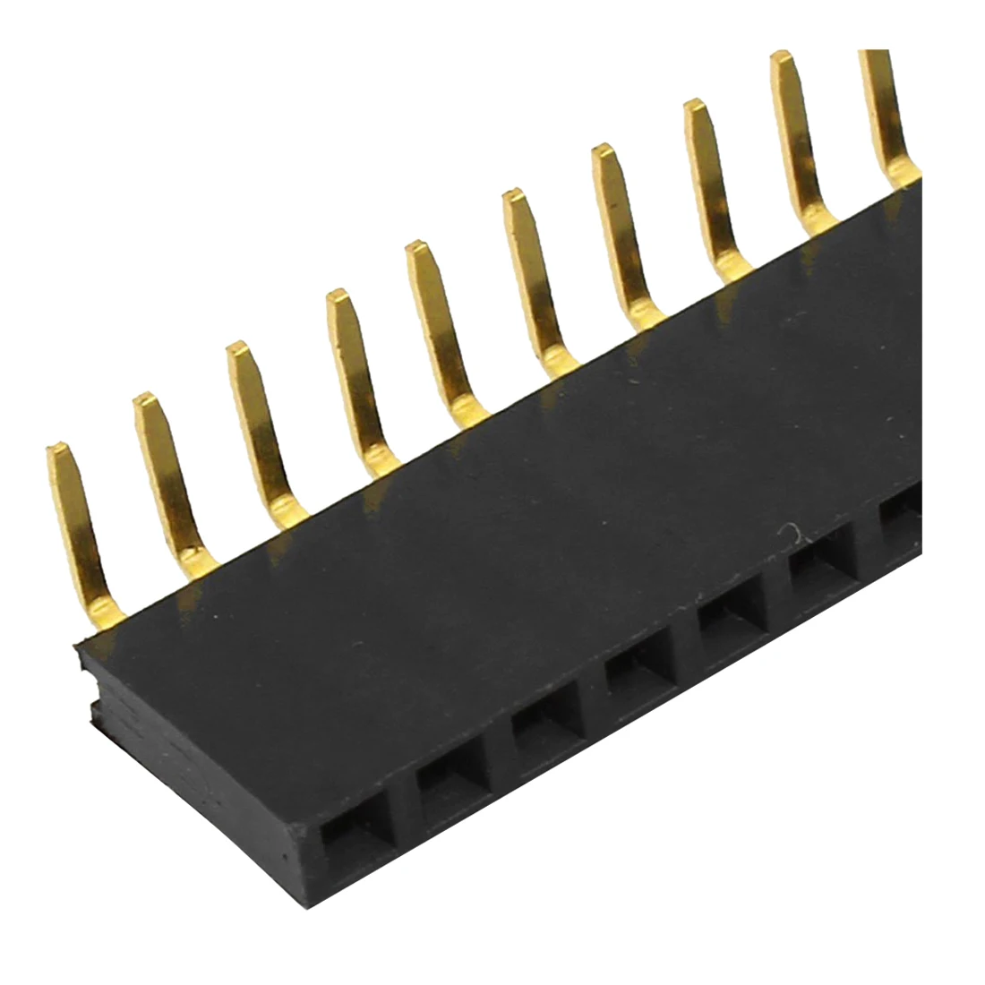30pcs Single Row 40 Pin 2.54mm Pitch Female PCB Header Connector Black+Gold | Обустройство дома