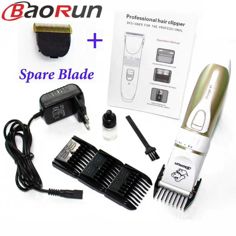 

Professional Dog Hair Clipper Electric Rechargeable Cat Grooming Trimming Kit for Pet Cat Hair Trimmer Cutters Mowers BaoRun P3