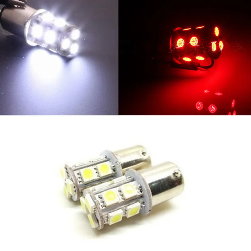 1 Piece Car 1156 BA 15S Globes 13 LED Brake Turn Stop Tail Light Lamp