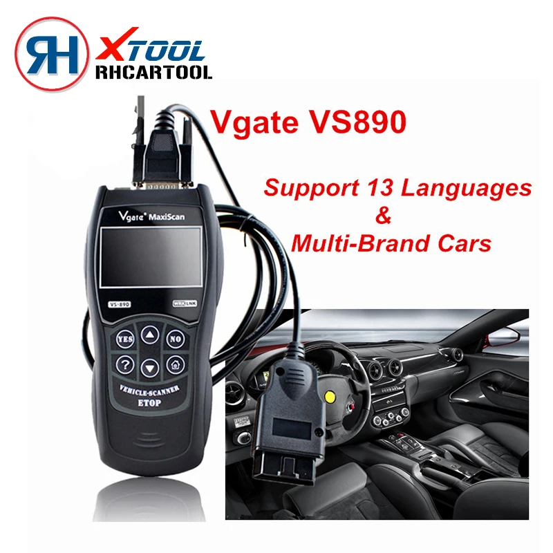 

VGATE VS890 OBD2 Code Reader Universal OBD2 Scanner Multi-language and Diagnostic Tool Vgate MaxiScan VS890 Better ELM327 AD310