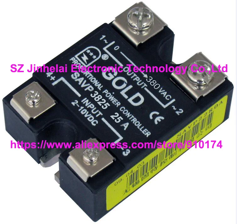 

100%Authentic original SAVP3825 GOLD Single-phase AC Solid state relay 380VAC 25A , 2-10VDC or 4-20mA