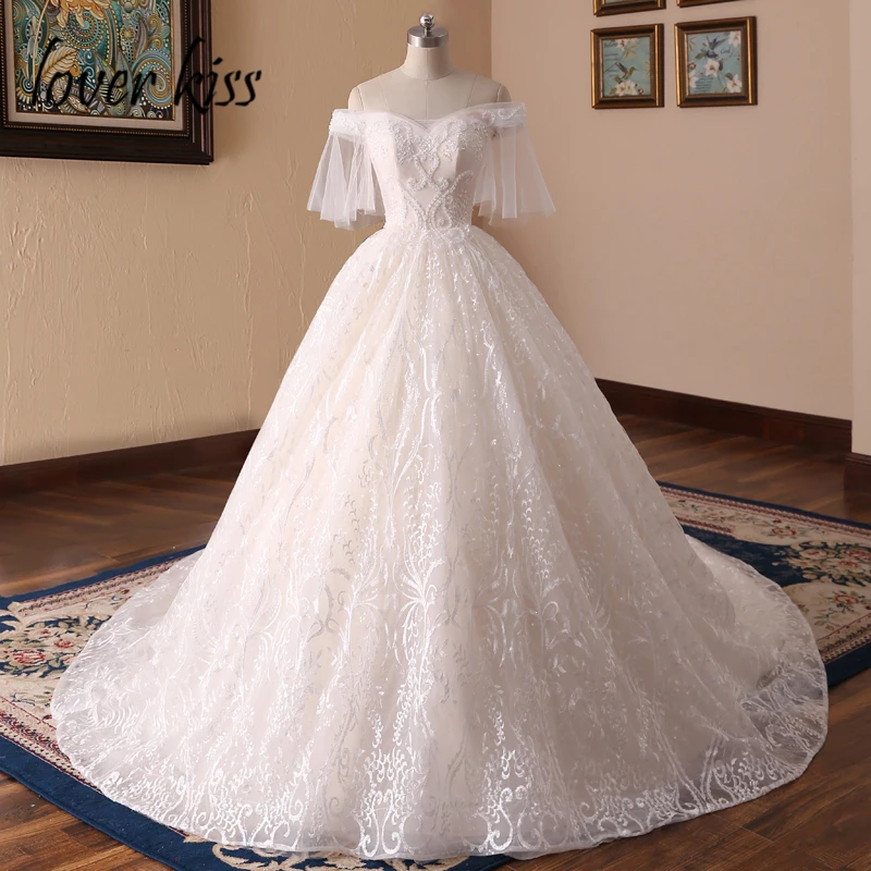 flutter sleeve wedding dress