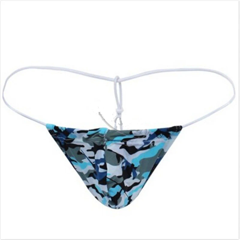 

Mens Transparent Jockstrap Sexy Underwear Print Bikini Briefs Shorts Underpants T-back G-string Thong homme