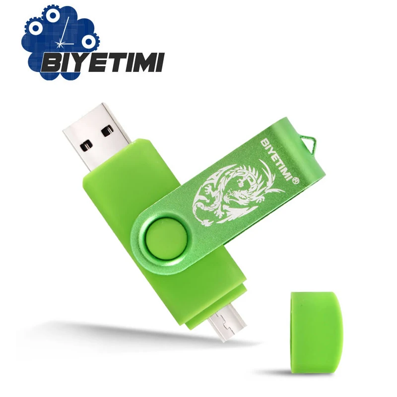 USB флеш-накопитель Biyetimi dragon 4GB 8GB 16GB 32GB 64GB Corlorful OTG Phone Daul Pen Drive Memory USB Stick Флешка флеш-накопитель