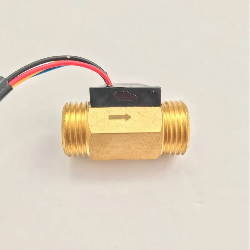 

USC-HS21TIT Hall Effect Flow Sensor Water G1/2" 1-30L/min BSP Threaded End Quick Connection error Turbine flowmeter Temperature