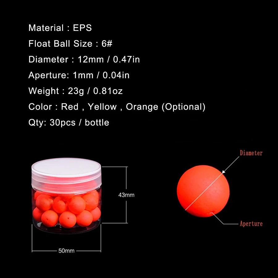 Поплавок для рыбной ловли 30 шт./бутылка форма фасоли EPS пена поплавок мяч для Аксессуары для наружной рыбалки