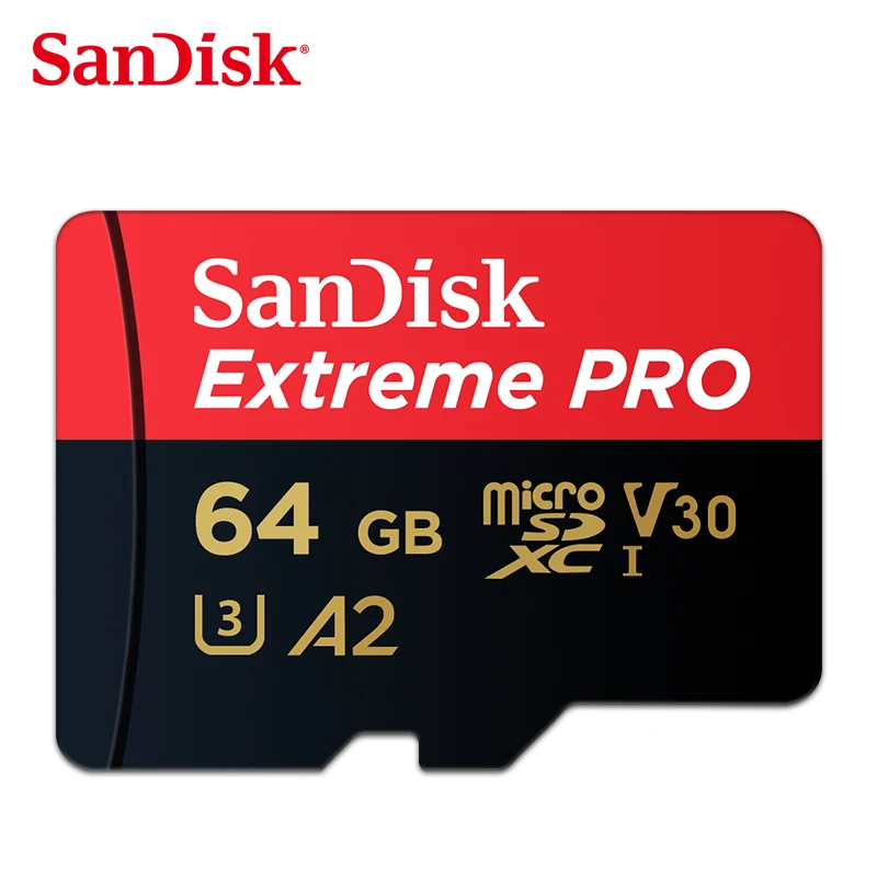 Высокая Скорость sandisk Extreme Pro Micro SD Card до 170 МБ/с. A2 V30 U3 64 Гб 128 sandisk TF карта, карта памяти Micro SD с адаптером SD - Емкость: 64 ГБ