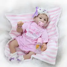 55 CM Boneca Reborn Meninas Bebes De Silicona Bonecas Crianças Suave Silicone Renascer Baby Dolls Presentes Brinquedos Pecifier