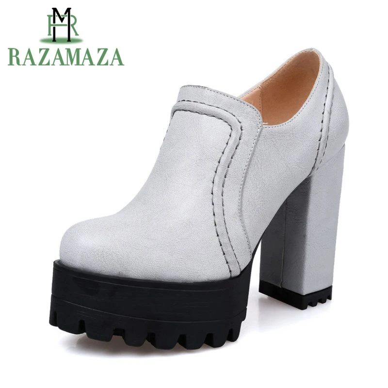 

ZALAVOR Office Lady High Heel Shoes Women Platform Zipper Candy Color Pumps Women Fashion Sweet Dating Footwears Size 34-39