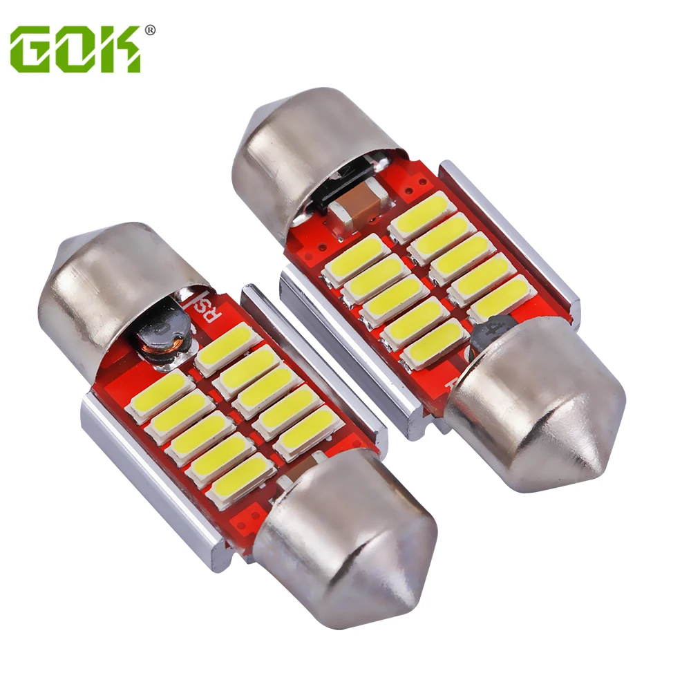 100pcs/lot Festoon 31mm led canbus light  Dome Festoon 10SMD 4014 LED CANBUS Car Interior Reading  No Error