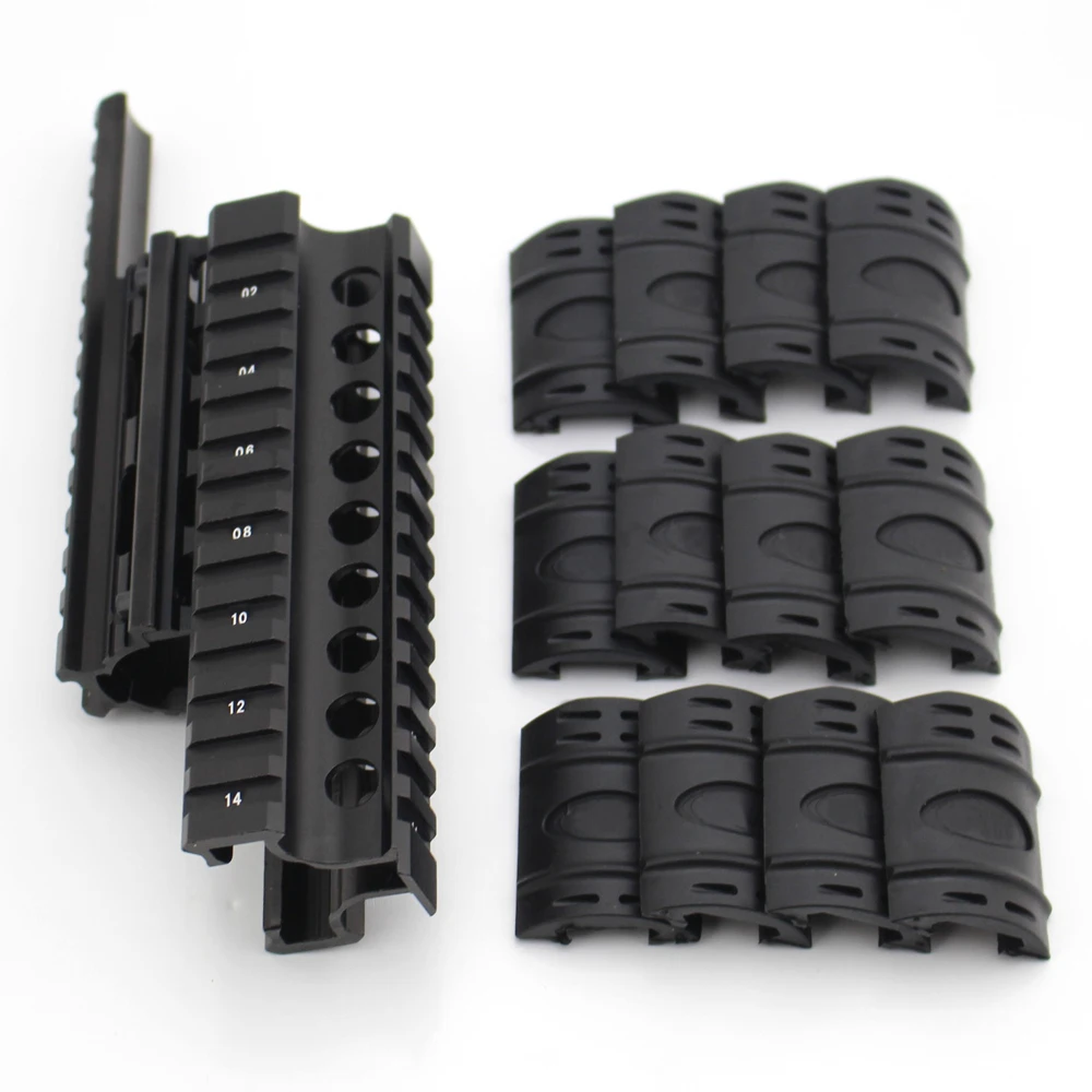 

Tactical AKs Quad Rail Mount Handguard Rail with Rail Covers for AK47 74 AKs