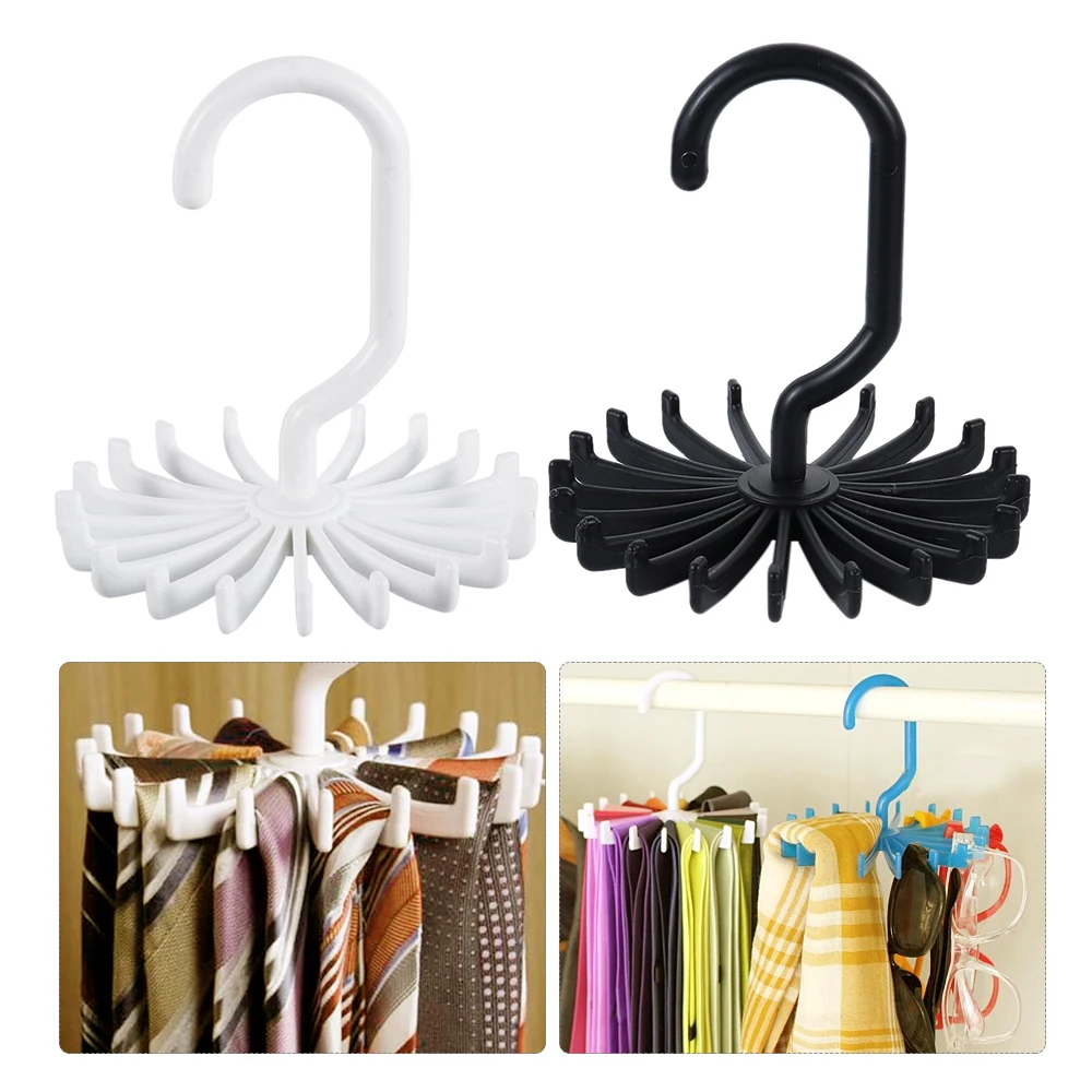 

1PC Rotating ties Rack Adjustable Tie Hanger Holds 20 Neck Ties Organizer For Men neck tie Holder Hanger Household Supplies