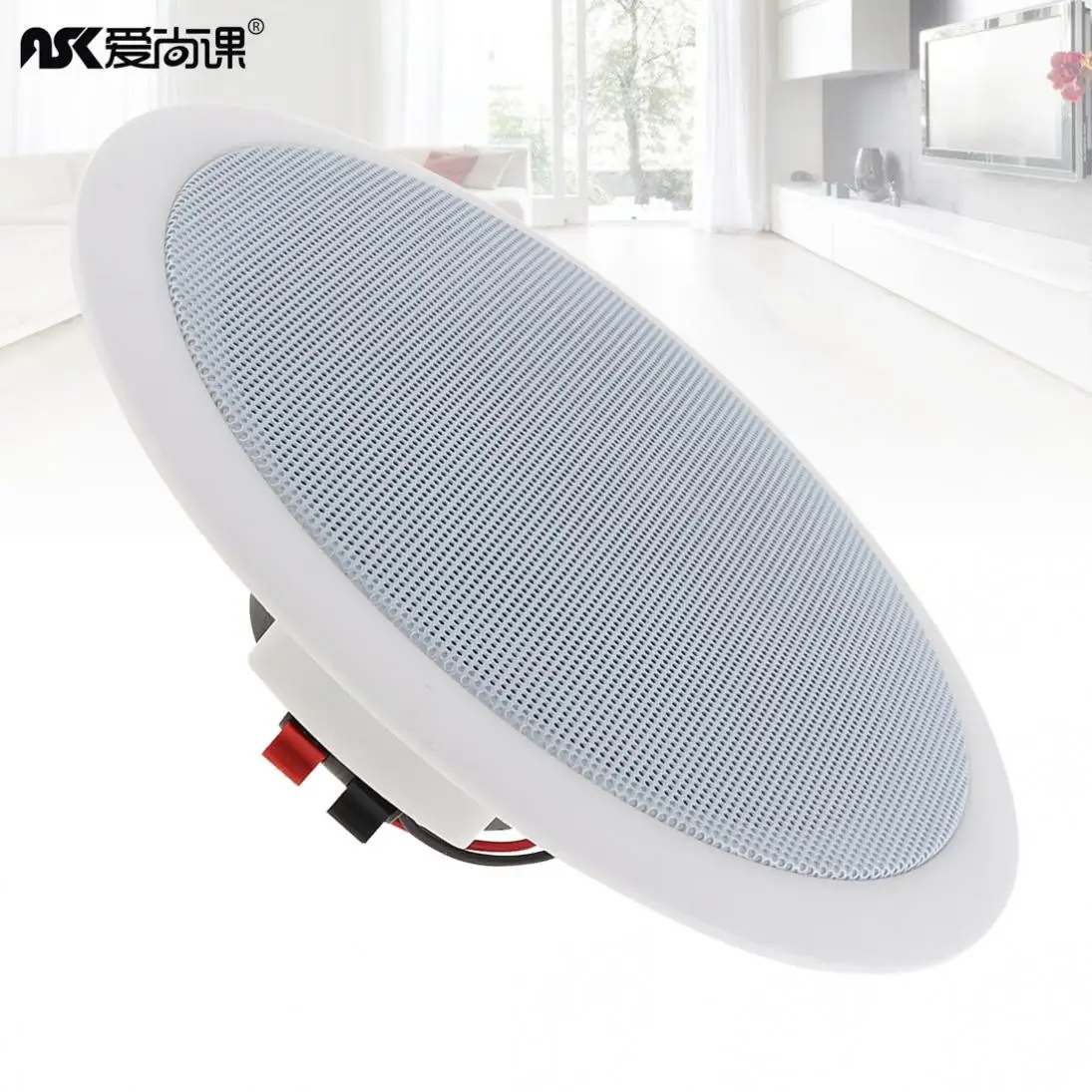 ASK-515 5 Inch 5W Ceiling Speaker Public Broadcast Background Music Speaker for Home / Supermarket / Restaurant