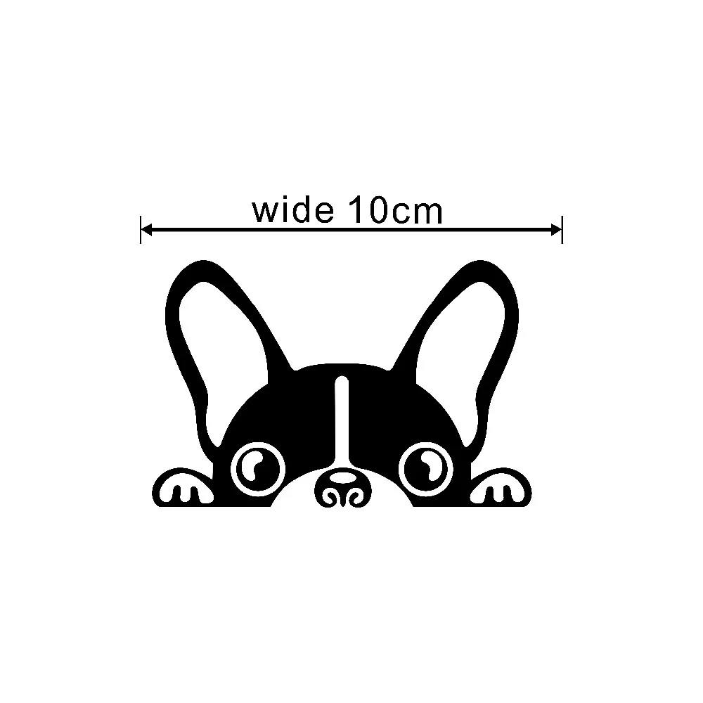 Peeking French Bulldog decal frenchie car Sticker Bedroom decals laptop Wall Decal Custom automobile Vinyl Art Stickers T180751