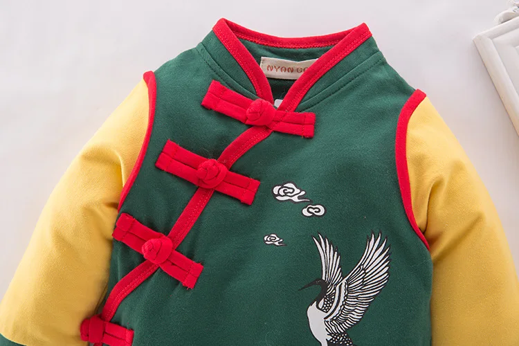 NYAN CAT/комбинезон для маленьких мальчиков; комбинезон с длинными рукавами для малышей; Детский костюм в китайском стиле; одежда для пельменей