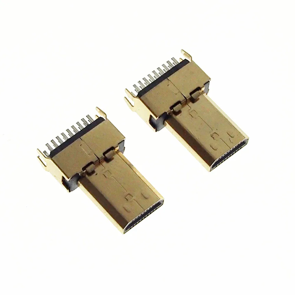 50 шт./лот позолоченный штекер Micro HDMI типа D сварной провод без платы PCB|micro hdmi|hdmi