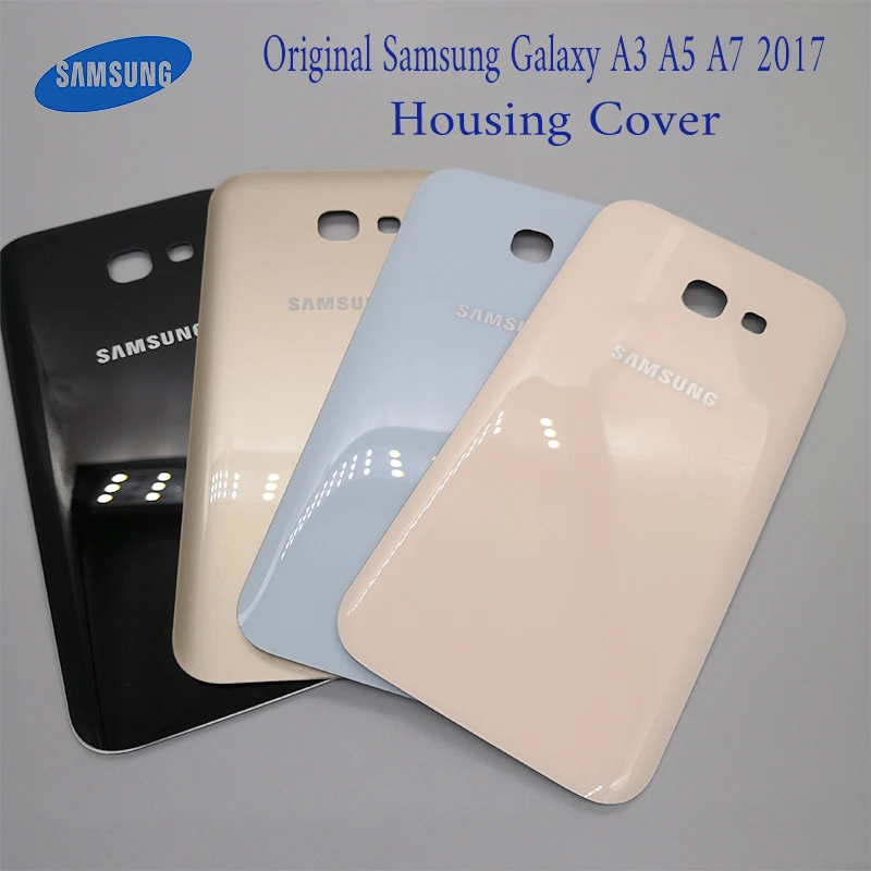 Samsung Galaxy A5 A7 2017 оригинальная задняя батарейка 3D стеклянный корпус крышка для A3 A720