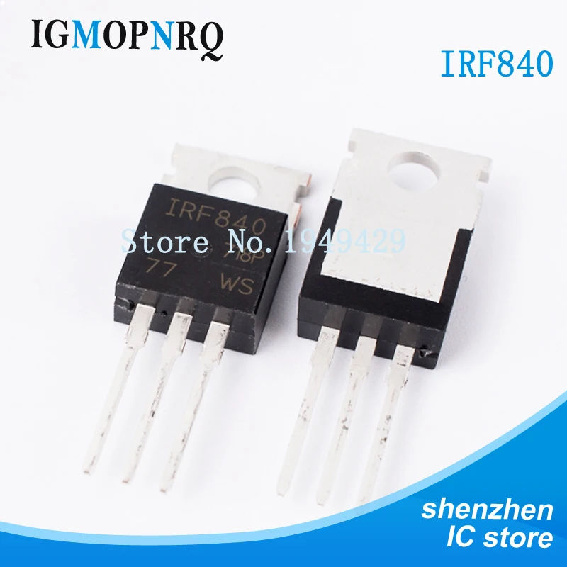 10 шт./лот IRF840 TO-220 IRF840PBF MOSFET N-Chan 500V 8 0 Amp New | Электронные компоненты и принадлежности