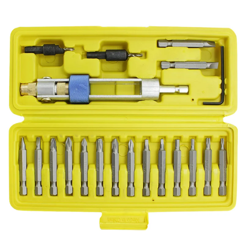 

20Pcs/SET Half Time Drill Driver Multi Screwdriver Sets Updated Version 16 Different Kinds Head with Countersink Bits Durable bz