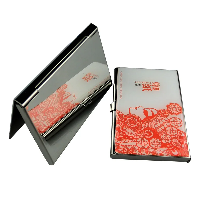 High-Grade Classic stainless steel men credit card holder women metal bank card case business card box pocket vogue high quality