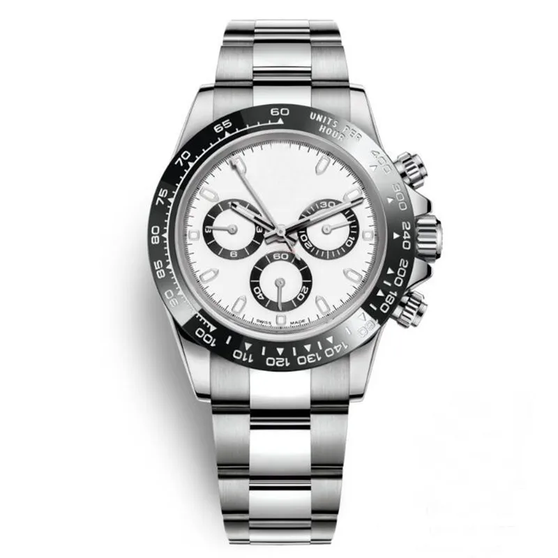 

Top Quality Mens Luxury Watch 40mm Ceramic Bezel Silver Orininal Clasp Crown Watches Sapphire Automatic Mechanical Men AAA watch