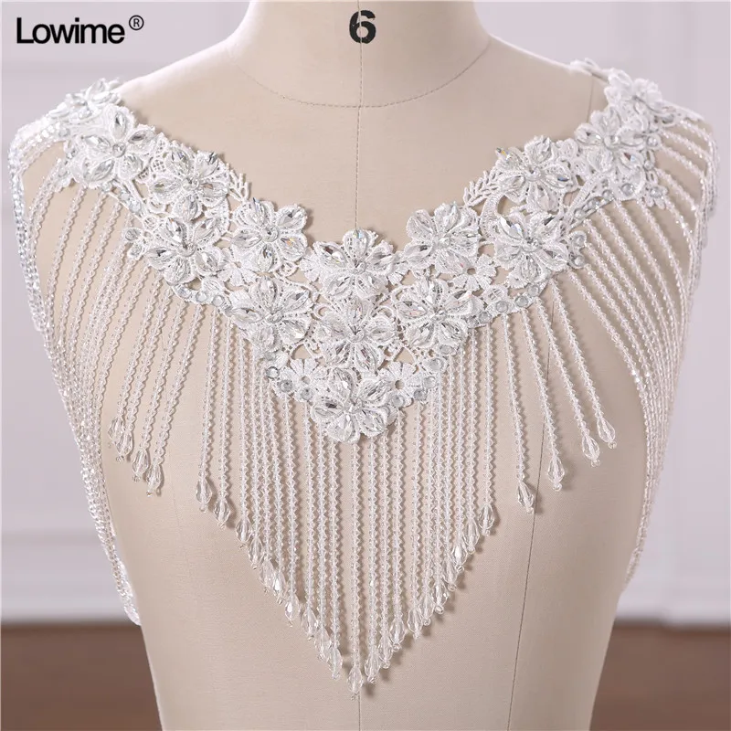 Wholesale Full Beading Wedding Jacket Bridal Bolero Shrugs Wraps Capes Wedding Accessories In Stock (4)