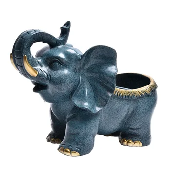 

Resin Elephant Figurine Home Decoration Desktop Ornament Resin Craft Office Figurine Home Decoration Accessories Modern