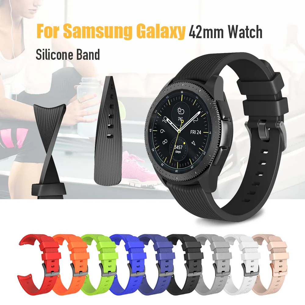 Silicone Watchband Strap - 20mm Adjustable Bracelet