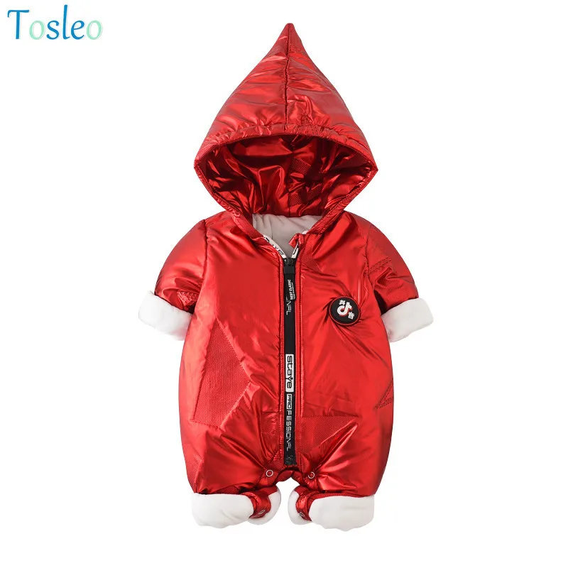 

Winter Warm Baby Rompers Jumpsuit Children Cotton-pad Overalls Snowsuit Metal Fabric Toddler Infant Girls and Boys Costumes
