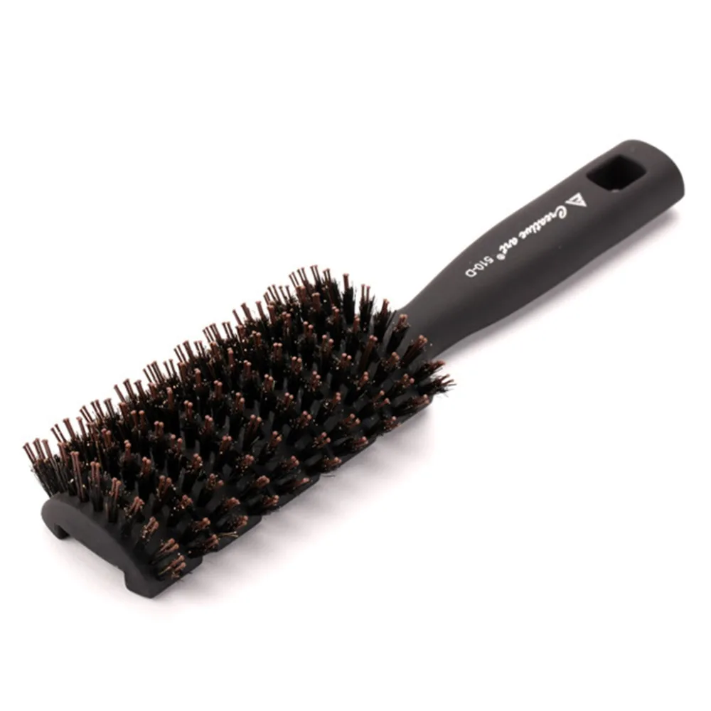 Mens Styling Ribs Comb Bristles Hair Brush Frosted Scrub Handle Anti-Static Barbershop Salon Modelling Hairdressing Beauty Tool
