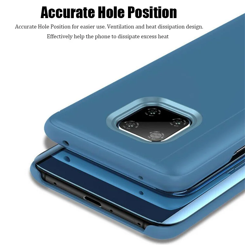 Умный зеркальный флип чехол JONSNOW для Huawei P30 Pro P20 P10 P9 Plus кожаный Mate 9 10 20