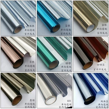 

Various Color Chrome mirror window Tint Film Reflective Window Tint Film For Glass building Home & office size 1.52x30M 5X98ft