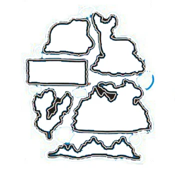 

Rustic retreat transparent clear stamp/coordinating die for DIY Scrapbooking/Card Making/Kids Christmas Fun Decoration Supplies
