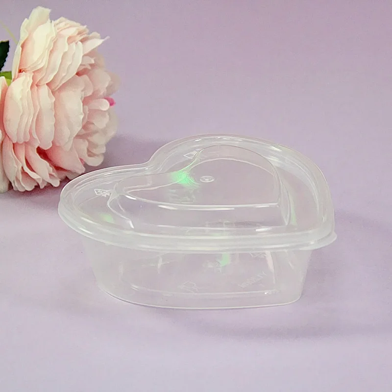 

Happy Monkey 25pcs/lot 120ml Slime Box New Plastic Love Transparent Storage Box Slime Container In Stock
