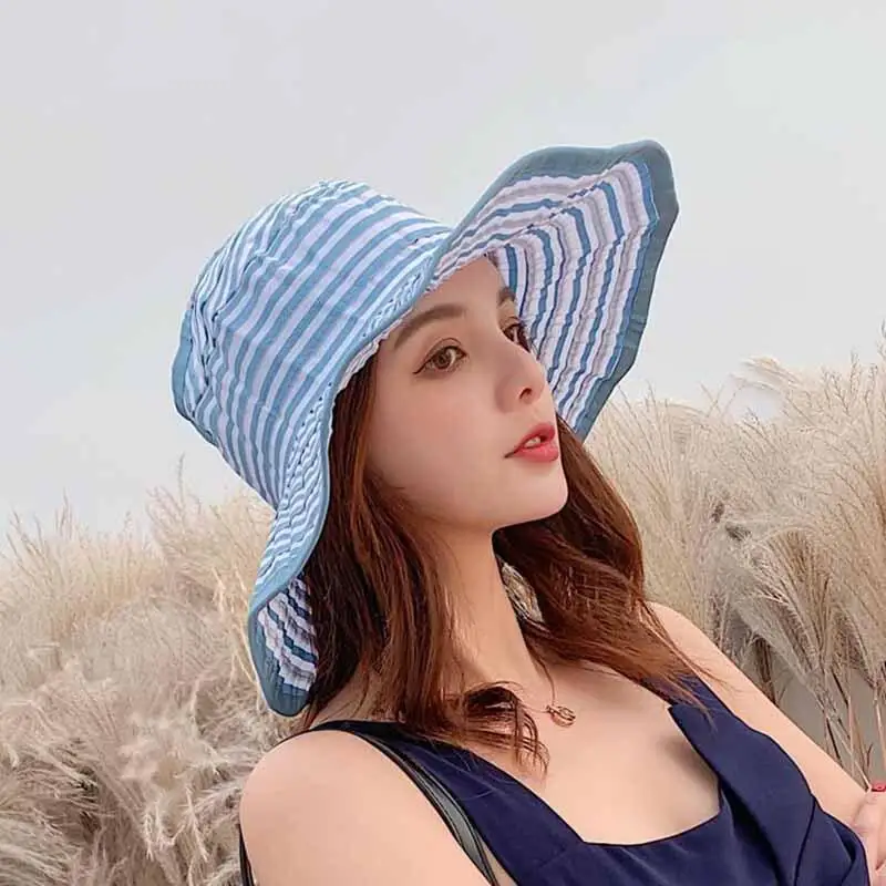 SUOGRY الأزياء أقنعة النساء طوي كاب قبعة الشمس الصيف فارغة أعلى القبعات واسعة حافة مع في الهواء الطلق السفر الأشعة فوق البنفسجية شاطئ كاب أغطية ...