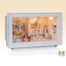 DIY Миниатюрный Кукольный дом игрушка модель строительные наборы кукольный домик деревянная мебель игрушки подарок на день рождения принцесса мечта игрушки для девочки
