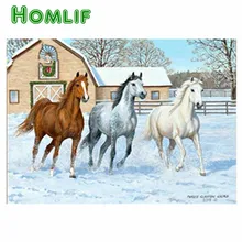 Полный квадратный/круглый eigen foto на заказ Алмазная Картина лошадь Рождество Вышивка крестиком Рождественский Декор Горячая 925 свечение