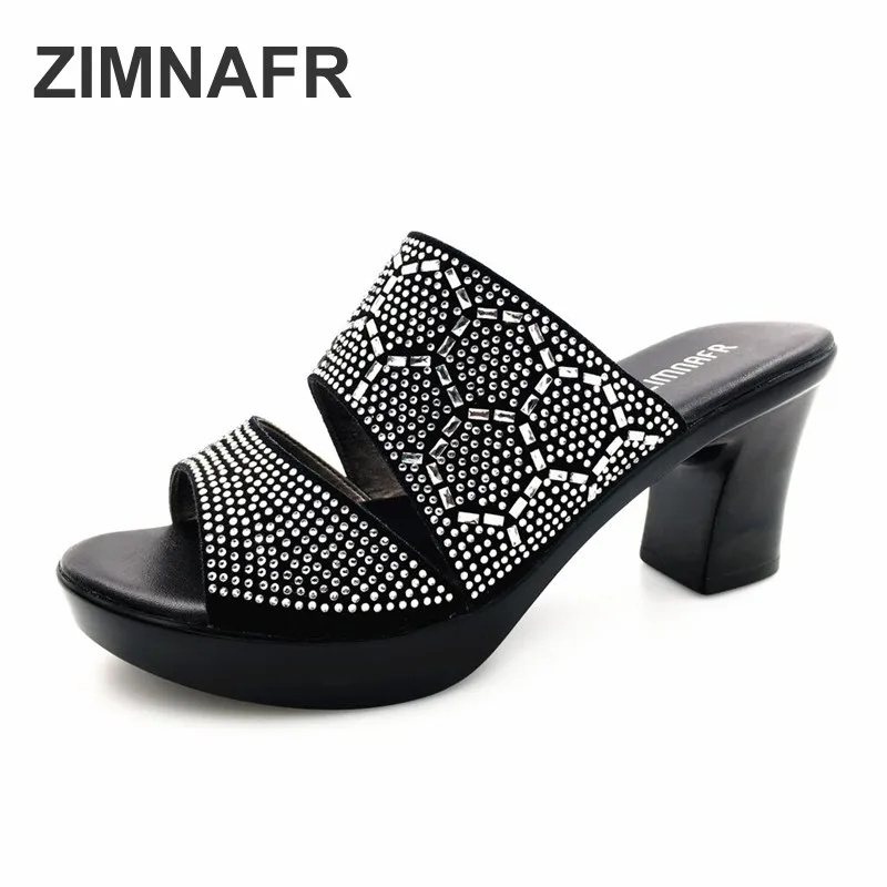 

ZIMNAFR BRAND WOMEN SANDALS NEW SEXY HIGH HEEL DIAMOND PLATFORM SNADALS WOMEN SUMMER SHOES PLUS SIZE 35-42