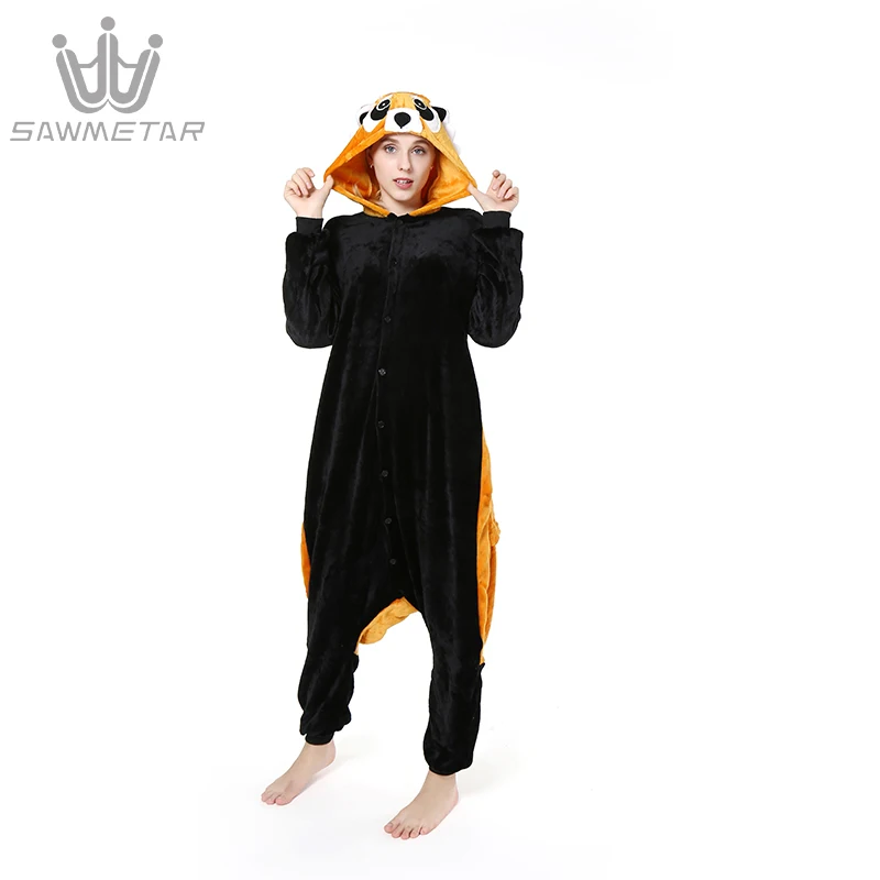 

Women Kigurumi Pijama Animal Pyjamas Lady Cosplay Cartoon Panda Pig Sleepwear Warm Flannel Unisex Winter Hooded Onesie 2019
