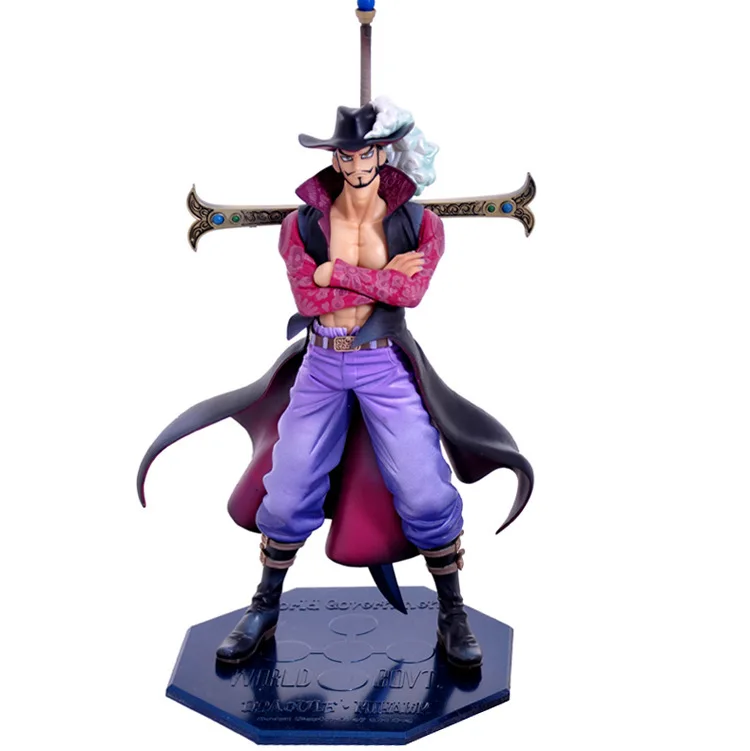 

ZXZ 26cm Anime One Piece Mihawk Luffy Theatrical Edition Action toy Figure Juguetes Figures Collectible Model Toys for children
