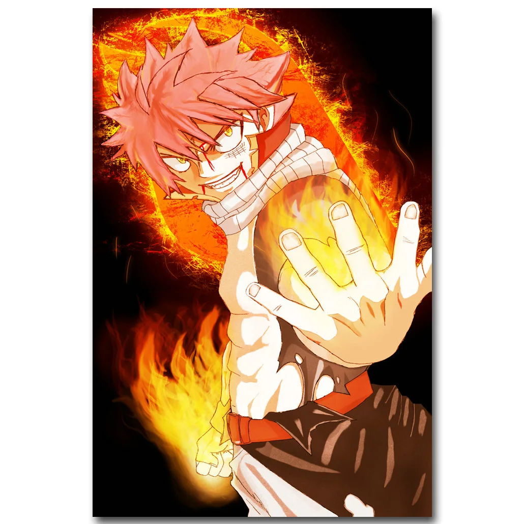 FAIRY TAIL Japanese Hot Anime Art Scroll Silk Poster Wall Decoration 01