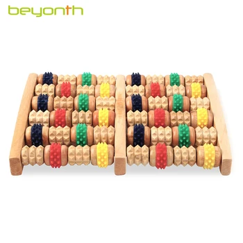 

BEYONTH Wheel Wood Massage Device Multi-colour Pressure Roller Foot Massage Instrument Health Care Helper Body Massager